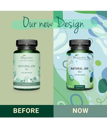 Vegavero Organic Iodine Supplement - 100% Natural Scottish Sea Kelp - 150mcg Pure Iodine - 180 Vegan Tablets - Buy Online on GoSupps.com