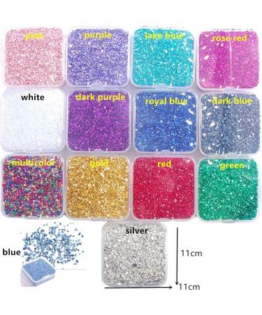 DIY Manicure Sparkly Irregular Mirror Nail Foils Luxury Nail Sequins Nail Glitter Flakes(rose red) - Buy Online on GoSupps.com
