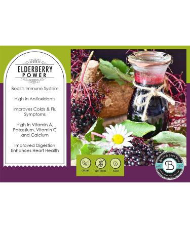 Dried Organic Elderberry - 1lb Bulk for Tea, Syrup, Popsicles & Gummies | Birds & Bees Teas - Buy Online on GoSupps.com