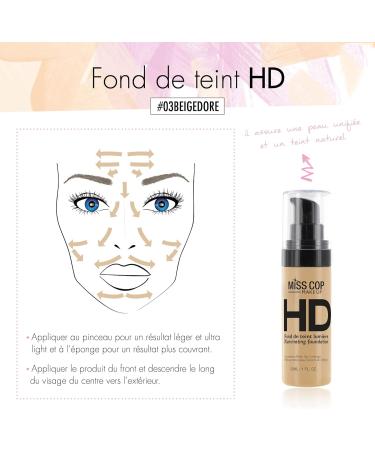 Miss Cop HKD Light Golden Beige Fluid Foundation 30 ml - Buy Online on GoSupps.com