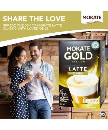 SOL 120pk (12 x 10pk) Mokate Coffee Sachets Latte Classic Sachet Coffee Sticks Instant Coffee Sachets Individual Coffee Sachets Coffee Sachets Individually Wrapped Coffee Sachet + Stickers - Buy Online on GoSupps.com