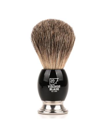 VIKINGS BLADE Luxury Shaving Brush for Men - Dark StallionisdigitUltra Heavy Acrylic & 316L Steel Handle - Strong Knot, Minimal Shedding - Fast Lather - Smooth & Plush on Skin - Buy Online on GoSupps.com