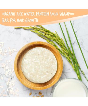 Shampoo Bar with Rice Water Protein for Hair Growth | Nourishing Solid Shampoo for Damaged Hair | Hydrating & Refreshing | Paraben & Sulfate-Free | Made in USA - Buy Online on GoSupps.com