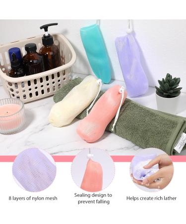 Soap Bag Foaming Net Soap Pouch 6Pcs Mesh Soap Pouch Soap Bubble Pouch Mesh Soap Saver Bag Bar Soap Pouch Bubble Foam Net Exfoliating Mesh Bar Soap Pouch Bubble Foam Net Soap Bag with Drawstring - Buy Online on GoSupps.com