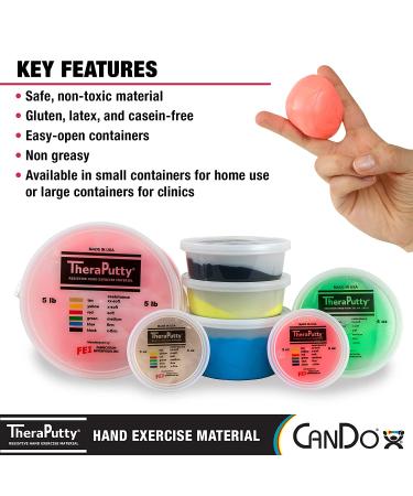 Cando - 265441 - 265441 CanDo TheraPutty Plus Antimicrobial  6 Piece Set  4 oz - Buy Online on GoSupps.com