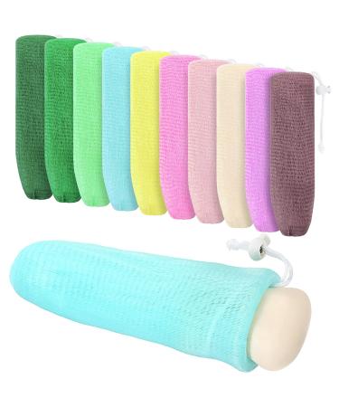 Exfoliating Mesh Soap Pouch Mesh Soap Saver Bag Bubble Foam Net for Body Facial Cleaning Tool, Random Colors (20) - Buy Online on GoSupps.com