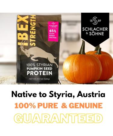 Schlacher & S hne Styrian Pumpkin Seed Protein Powder - 100% Pure Vegan Non-GMO Gluten-Free | Immune Boosting & Digestive Health | 17.6 OZ Made in Austria - Buy Online on GoSupps.com