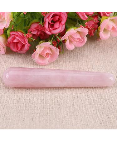 Rose Quartz Crystal Rod for Healing & Relaxation | Pain Relief Massage Tool & Gua Sha for Body & Neck Therapy - Buy Online on GoSupps.com