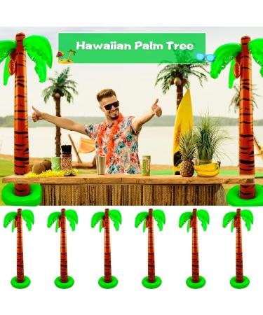 2 Pack 40 Inch Inflatable Palm Trees - Tropical Coconut Tree Decorations for Summer Beach & Hawaiian Parties - Buy Online on GoSupps.com