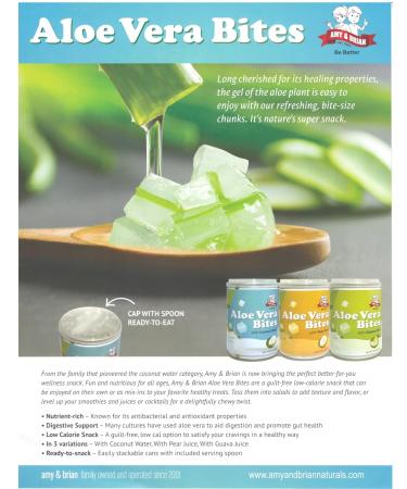 Amy & Brian Natural Aloe Vera Bites (250g Coconut) Coconut 250g - Buy Online on GoSupps.com