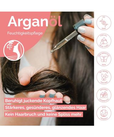 Fatima's Garden 100% Natural Argan Oil with Jasmine - Anti-Aging Moisturizing Cold-Pressed Oil for Face Hair Body & Nails - 100ml (1 Pack) - Buy Online on GoSupps.com