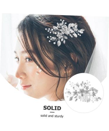 Beavorty Bridal Hair Comb Clip Wedding Hair Accessories Tiara Hair Side Comb Rhinestone Hair Decoration Bridal Hair Accessories Rhinestones Hand Drill The Flowers Bride - Buy Online on GoSupps.com