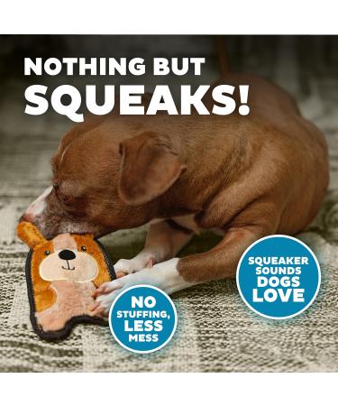 Outward Hound Invincibles Mini Plush Puppy Dog Toy - Brown XS for Small Dogs | Durable & Squeaky - Buy Online on GoSupps.com