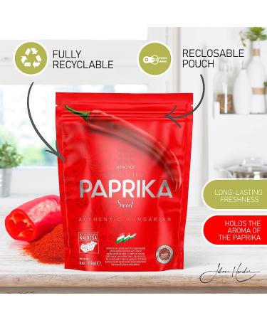 Authentic Hungarian Paprika Spice (Sweet 6 oz) | Hencher | Protected Origin Kalocsa, Hungary - Buy Online on GoSupps.com