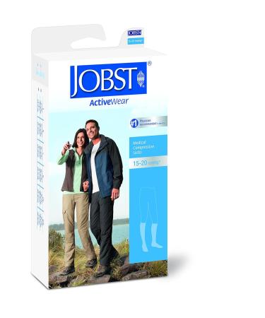 JOBST Activewear Compression Socks 15-20 mmHg Knee High Large White | International Shipping Available - Buy Online on GoSupps.com
