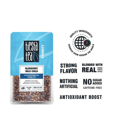 Tiesta Tea Blueberry Wild Child - Loose Leaf Hibiscus Herbal Tea, 1.8 oz, Caffeine-Free, 20-25 Cups - Buy Online on GoSupps.com