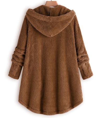 Hanxiulin Elegant Oversized Plush Hoodie Jacket for Women - Winter & Autumn Windproof Coat in Yellow - 4XL - Buy Online on GoSupps.com