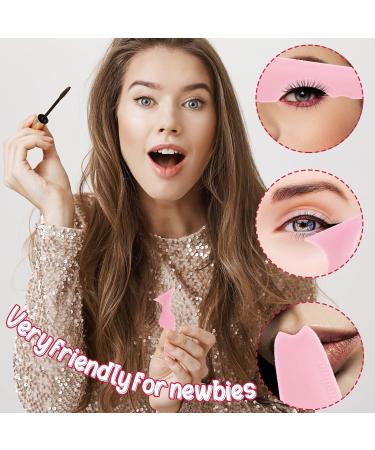 Jeffdad 4-Piece Reusable Silicone Eyeliner Template Set - Pink | Multifunctional Makeup Tool for Beginners and Professionals - Buy Online on GoSupps.com