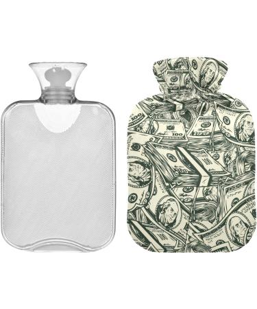 Naanle 2L Heat Bottle with Transparent Bag | US Dollar Hot Water Bottle for Bed Hand & Feet Warmer | Pain Relief & Therapy - Buy Online on GoSupps.com