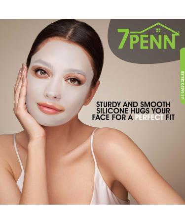 7Penn Reusable Silicone Face Mask Cover Set - 2 Pack Pink & White | Eco-Friendly Skin Care Solution - Buy Online on GoSupps.com