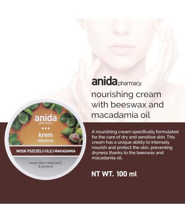 Anida - Nourishing Cream - Beeswax and Macadamia Oil With Shea Butter Vitamin E & Panthenol - Deeply Hydrating & Smoothing Care for Dry Skin - 125ml - Buy Online on GoSupps.com