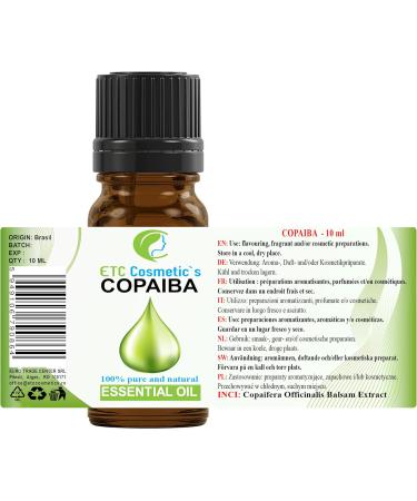 Copaiba Essential Oil 10ml | 100% Pure-Natural Cruelty-Free | Deep Rich Balsamic Sweet with Woody and Spicy Notes - Buy Online on GoSupps.com