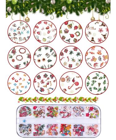 Christmas Nail Art Sequins Sticker - Santa Claus, Snowflake, Elk Decals - Winter Nail Decor - Buy Online on GoSupps.com
