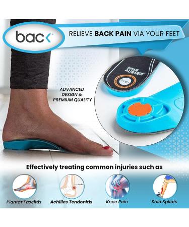 Spine Aligner Orthotic Inserts with Arch Support - Small Size for Men & Women - Ideal for Overpronation, Plantar Fasciitis, Flat Feet, Heel Spurs & Foot Pain - Buy Online on GoSupps.com