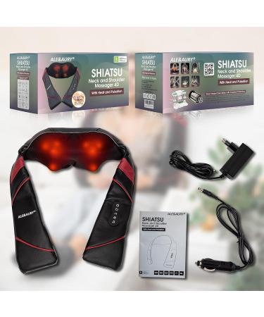 Ale & Aury Electric Shiatsu Neck Massage Pillow - Portable Vibration for Shoulders Back & Lumbar Relief - Self-Heating & Professional Pain Relief - Buy Online on GoSupps.com
