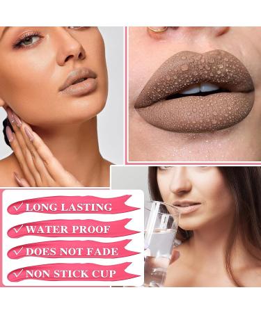 Nude Matte Lipstick Set - Long Lasting, Highly Pigmented, Waterproof Lip Makeup Gift for Women - Buy Online on GoSupps.com