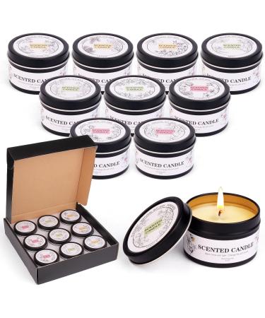Fragrance Candle Gift Set for Women & Men | 9 x 75g Soy Wax Aromatherapy | Long-Lasting 180 Hours | Perfect for Christmas & Birthday Gifts - Buy Online on GoSupps.com