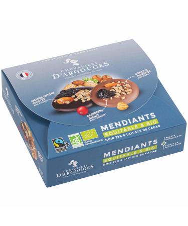 Chevaliers d'Argouges - Assortment of black beggars 72%, milk 37% Organic/Fairtrade - Tasting box - 135g