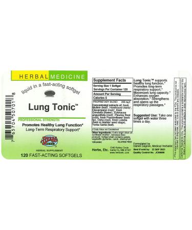 Lung Tonic Softgels - 120 Count | Respiratory Health Support - Buy Online on GoSupps.com