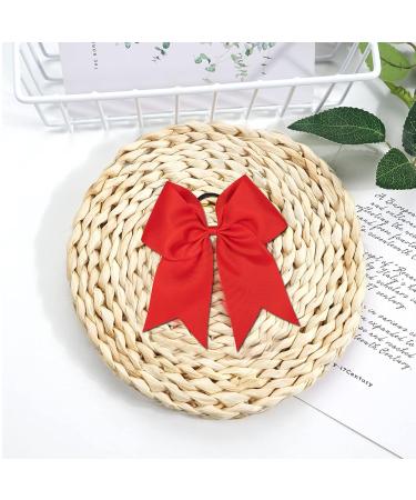 Mmufekum 2-Piece Red Hair Tie Set | Cheerleader Bow Hair Accessories for Girls - Perfect for School & Daily Wear - Buy Online on GoSupps.com