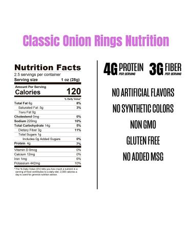 PeaTos Crunchy Rings - Classic Onion 2.5 Oz - Pack of 4 | Healthy Snack Alternative - Buy Online on GoSupps.com