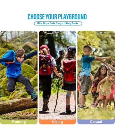 Asfixiado Boys Cargo Pants 9010#grey | Kids' Quick Dry Waterproof Hiking Trousers | 9-10 Years - Buy Online on GoSupps.com