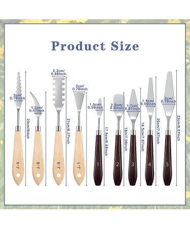 25PCS Painting Knives Set  Painting Knife Stainless Steel Palette Knife Metal Knife Wooden Handle Plastic Palette Knife Set-Knives - Buy Online on GoSupps.com
