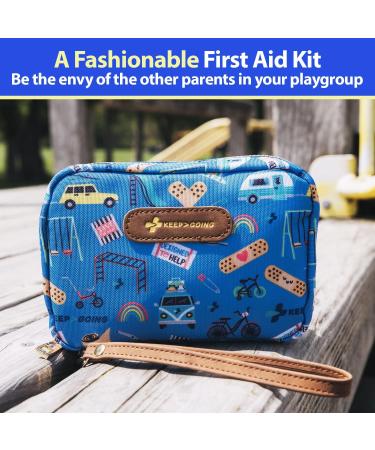 Kids Travel First Aid Kit - 130 Pc. Compact & TSA-Approved for Car, Purse, Diaper Bag, Backpack & Suitcase - Buy Online on GoSupps.com