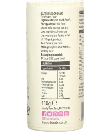 Doves Farm Organic Corn Flour 110g - Gluten-Free & Non-GMO - Buy Online on GoSupps.com