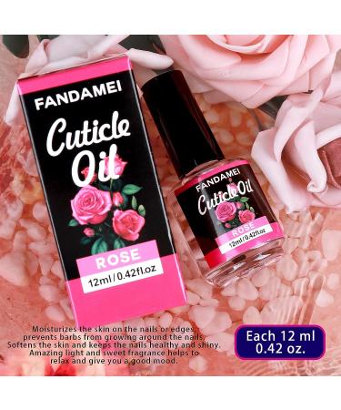 Fandamei Nail Cuticle Oil 2PCS - Nourishing and Moisturizing Cuticle Care Oil with Rose Fragrance - 0.42 oz - Buy Online on GoSupps.com