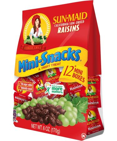Sun-Maid California Raisins Mini Snacks Bags| 6 oz - Buy Online on GoSupps.com