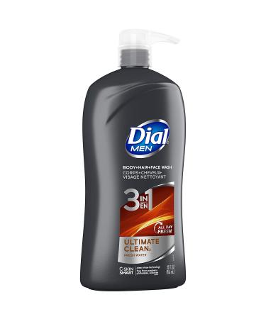 Dial Men 3in1 Ultimate Clean Body, Hair, and Face Wash - 32 fl oz - Buy Online on GoSupps.com