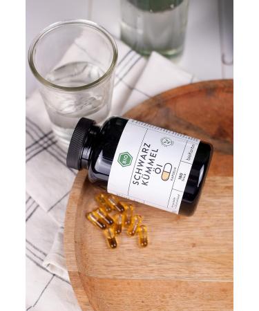 Organic Black Cumin Oil Capsules 180 Vegan - Cold-Pressed 1000mg | BioKontor - Egyptian Natural Supplements - Buy Online on GoSupps.com