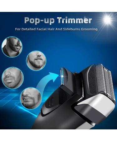 Buy IPX7 Waterproof Electric Razor for Men - AWECOT Rechargeable Foil Shaver with 3D Floating Blades LED Display Wet & Dry Use - Perfect for Beard Shaving - Buy Online on GoSupps.com