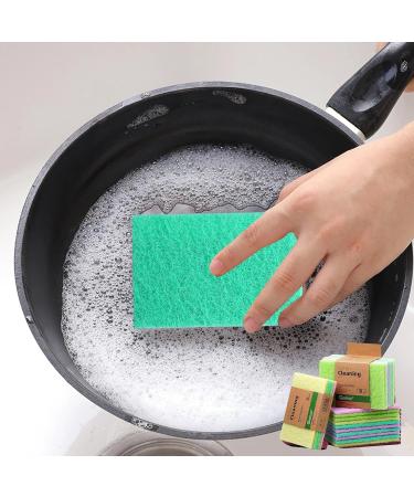 10pc Heavy Duty Scrub Pad Sponge Dishwasher No-Scratch Green Reusable Household Scrub Pad for Kitchen and Dishwasher Cleaning Tools - Buy Online on GoSupps.com