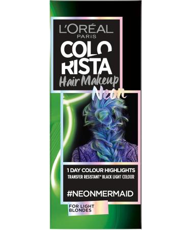 L'Oreal Colorista Hair Makeup Neon Mermaid Temporary Light Blonde Hair Colour 30ml - Buy Online on GoSupps.com