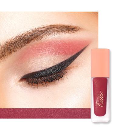 Oulac Liquid Eyeshadow Satin Finish - Multi-Use Red Fuchsia Eyeshadow & Eye Primer | Blendable Smooth Eye Make-up Crease-Resistant Non-Greasy Vegan Cruelty-Free Noon (SA08)