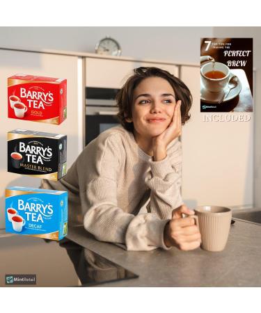 Barrys Tea Bags Tea Selection Bundle - 240 Tea Bags with Barry's Tea Gold Blend Barrys Tea Master Blend and Barrys Tea Decaf Blend Including Mint Retail Perfect Brew Guide - Buy Online on GoSupps.com