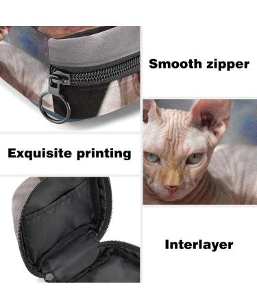 Stylish Women's Napkin Storage Bag - Sphynx Cat Menstrual Cup Pocket | Portable ties for First Period & Feminine Care - Buy Online on GoSupps.com