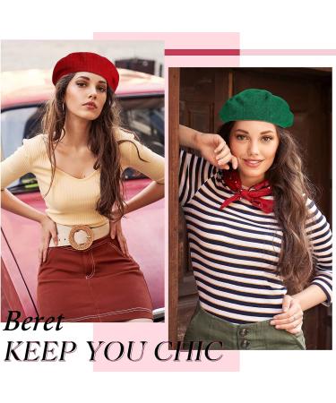 20-Piece Multicolored Wool Berets for Women, French Painter Hats for Winter Parties - Men's and Girls' Artist Beret Hat for Indoor/Outdoor Events - Buy Online on GoSupps.com